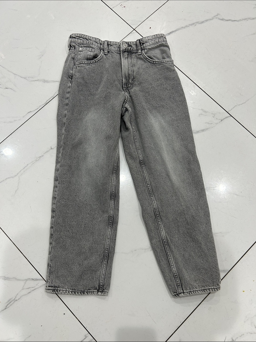 H&M Kids Grey Straight-Leg Jeans